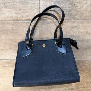 Anne Klein Black Tote Bag with Gold Accent